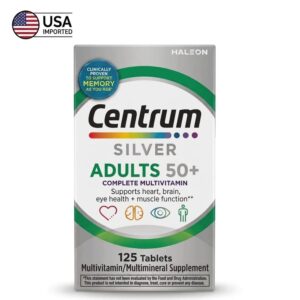 Centrum Silver Adults 50+ Complete Multivitamin 125 Tablets Box - Original USA Imported in Pakistan