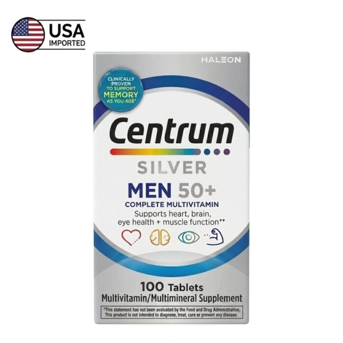 Centrum Silver Men 50+ Complete Multivitamin 100 Tablets Box - Original USA Imported in Pakistan