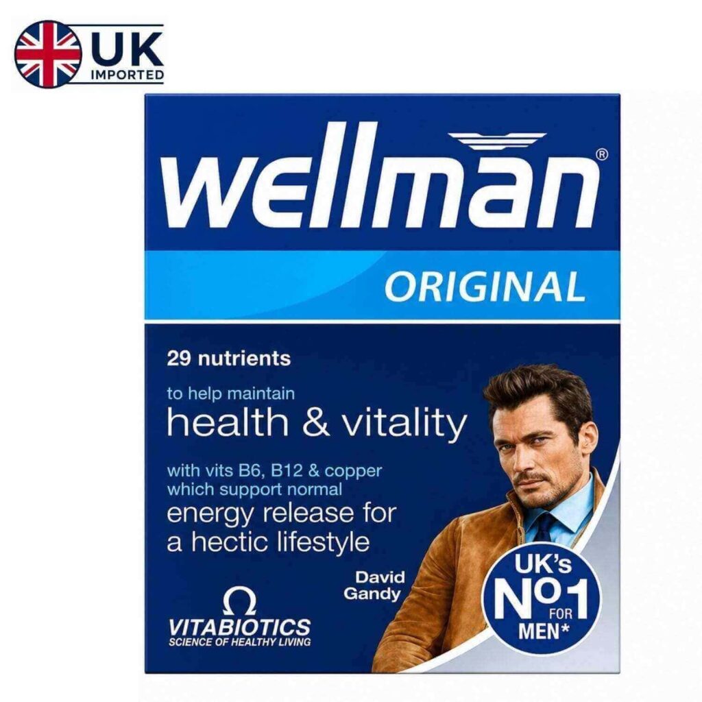 Buy Original Vitabiotics Wellman Original 30 Tablets in Pakistan - HealthBazaar.pk