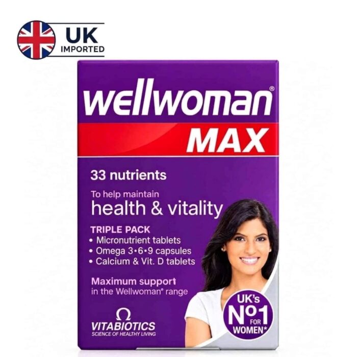 Vitabiotics Wellwoman Max 84 Tablets 3-in-1 Pack Vitabiotics Wellwoman Max 84 Tablets Price in Pakistan - HealthBazaar.pk