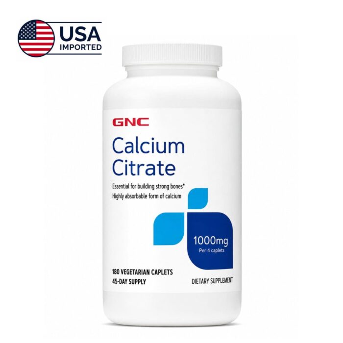 Buy GNC Calcium Citrate 1000mg 180 Caplets Online in Pakistan HealthBazaar