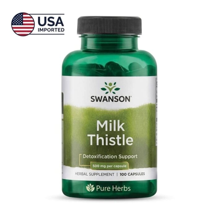 Swanson Milk Thistle 500mg 100 Capsules USA Imported bottle - HealthBazaar